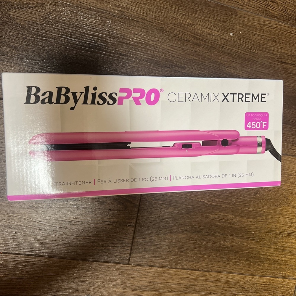 BaByliss PRO Ceramix Xtreme 1.5" Ceramic Flat Iron Pink High-Heat Performance